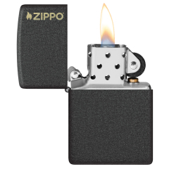 26208 Black Crackle® Zippo Logo