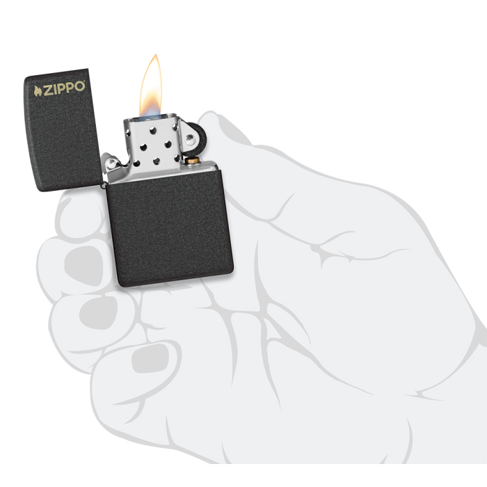 26208 Black Crackle® Zippo Logo