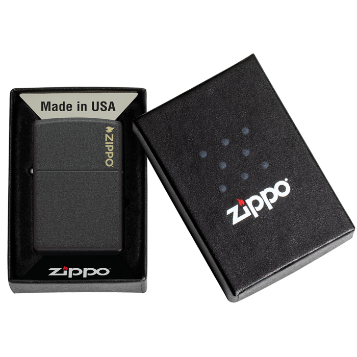 26208 Black Crackle® Zippo Logo