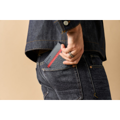 44205 Kožené pouzdro na karty Zippo Navy