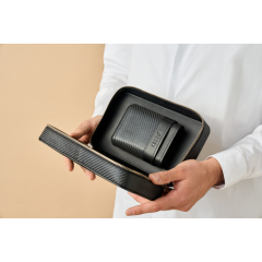 44207 Kožená cestovní taška na doutníky Zippo Carbon