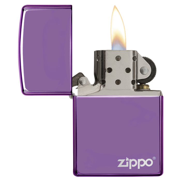 26415 High Polish Purple Zippo Logo