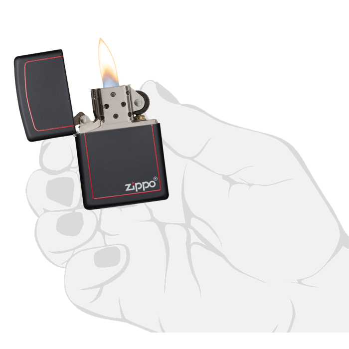 26117 Black Matte with Zippo & Border