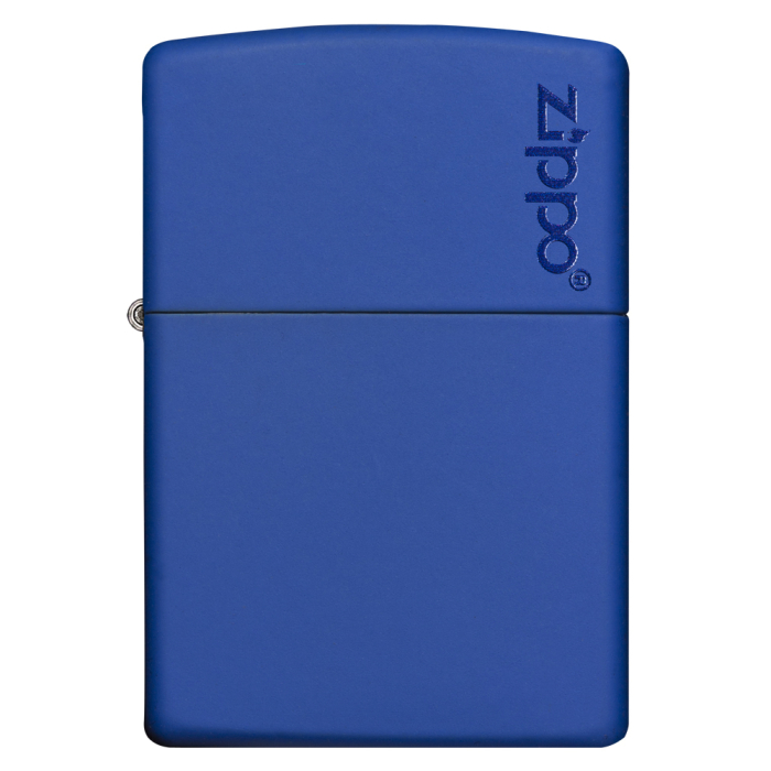 26095 Royal Blue Matte Zippo Logo