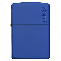 26095 Royal Blue Matte Zippo Logo