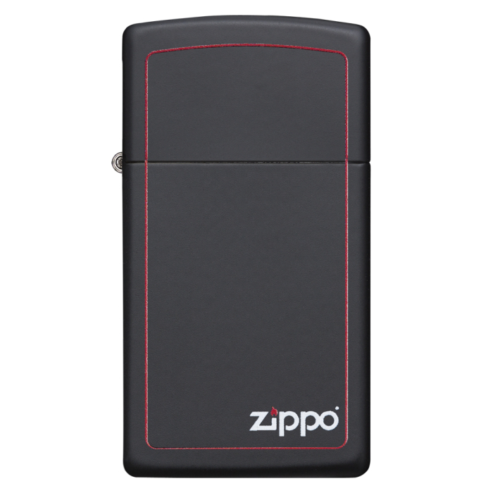 26055 Slim® Black Matte with Red Border