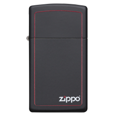 26055 Slim® Black Matte with Red Border