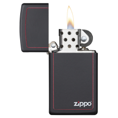 26055 Slim® Black Matte with Red Border