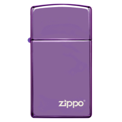 26002 Slim® High Polish Purple Zippo Logo
