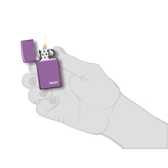 26002 Slim® High Polish Purple Zippo Logo