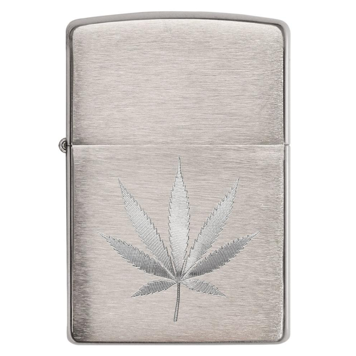 21893 Chrome Marijuana Leaf Design