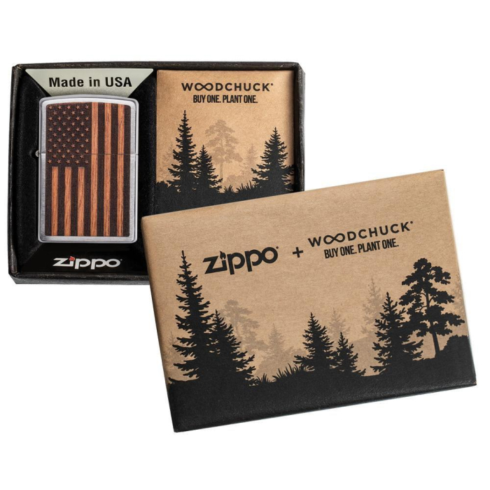 21909 Woodchuck USA American Flag