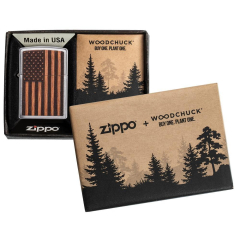 21909 Woodchuck USA American Flag