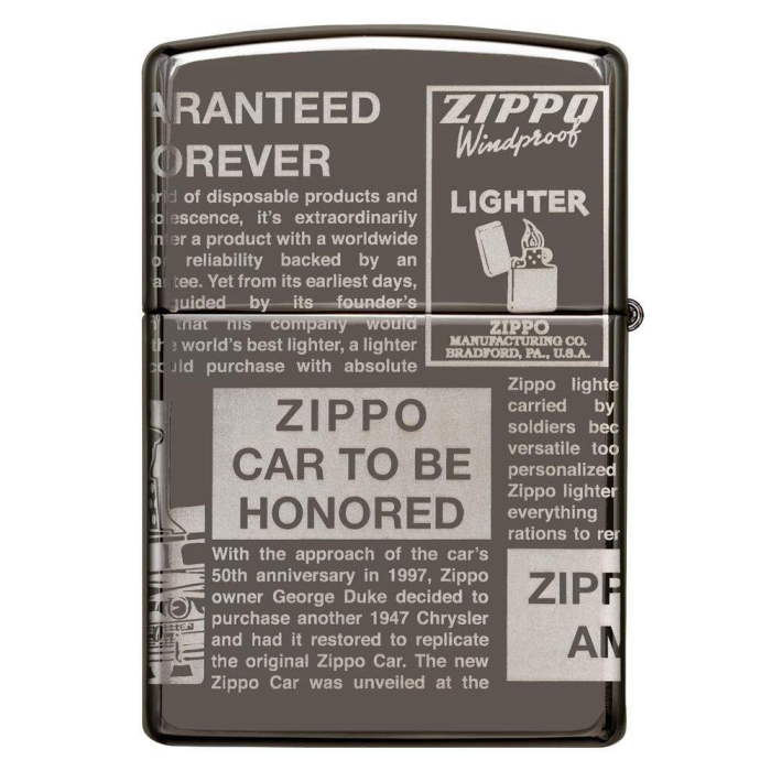 25528 Zippo Newsprint Design