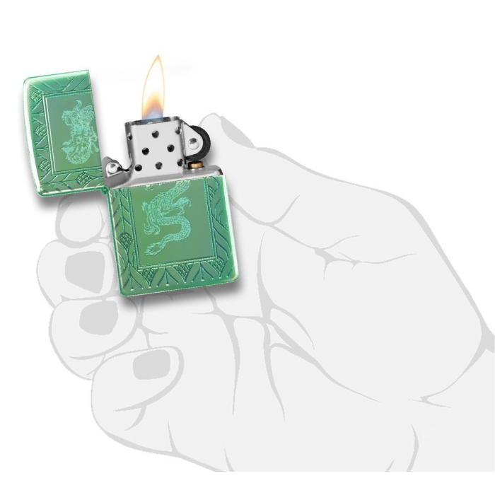 26885 High Polish Green Elegant Dragon
