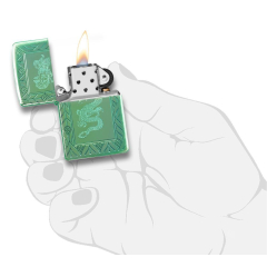 26885 High Polish Green Elegant Dragon