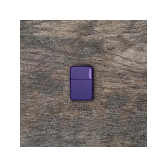 26097 Purple Matte Zippo Logo
