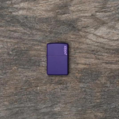 26097 Purple Matte Zippo Logo