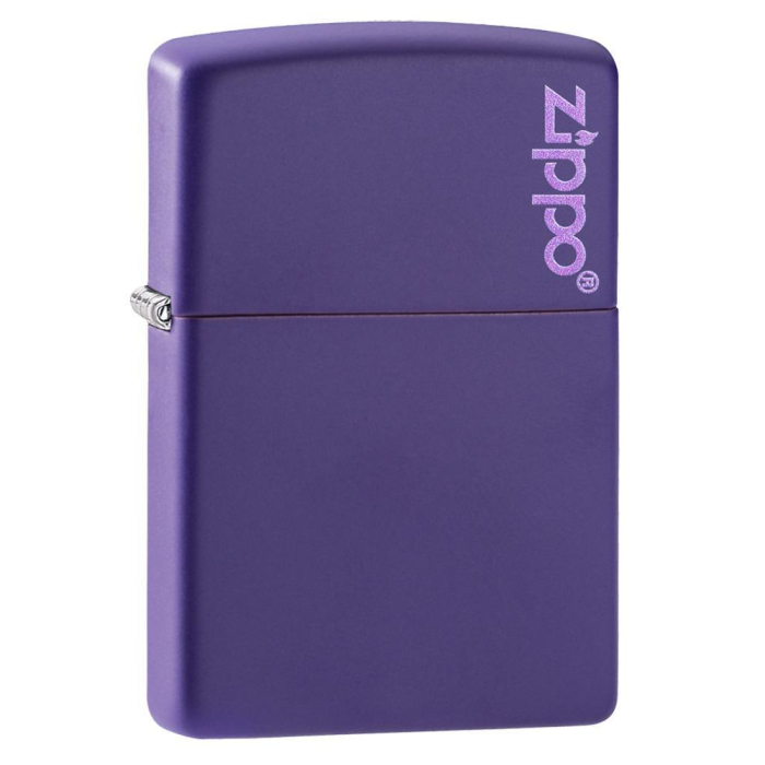 26097 Purple Matte Zippo Logo
