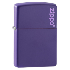 26097 Purple Matte Zippo Logo