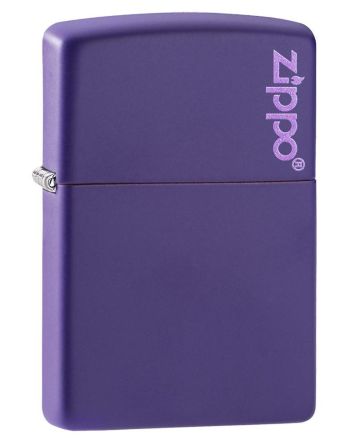 26097 Purple Matte Zippo Logo