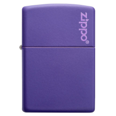 26097 Purple Matte Zippo Logo