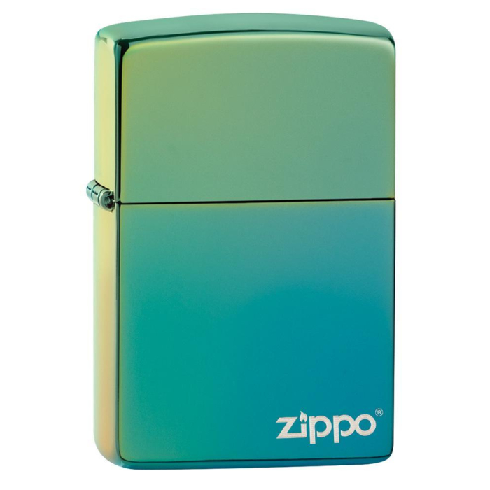 26914 High Polish Teal Zippo Logo
