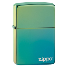 26914 High Polish Teal Zippo Logo