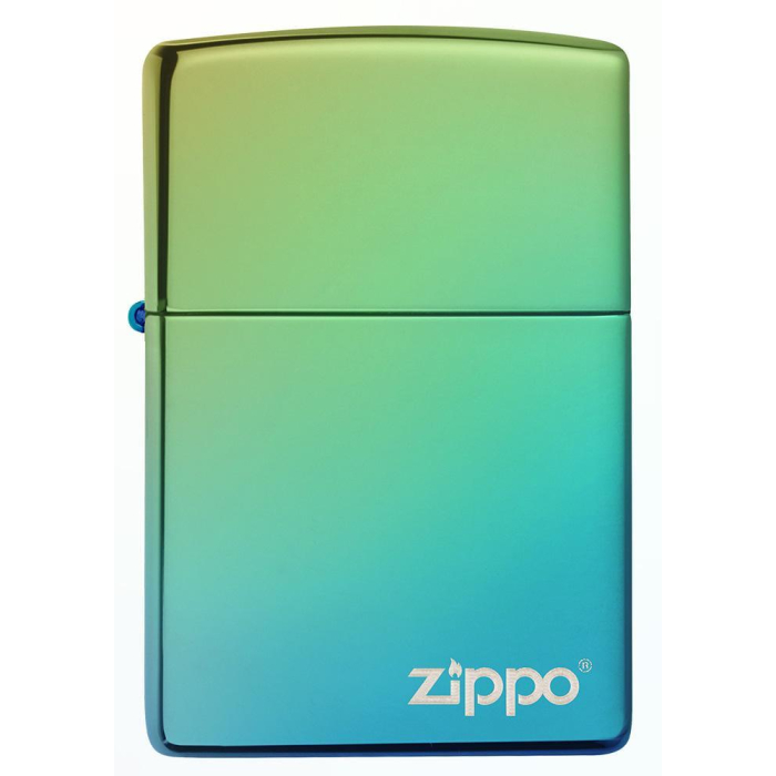 26914 High Polish Teal Zippo Logo
