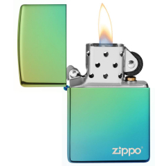 26914 High Polish Teal Zippo Logo