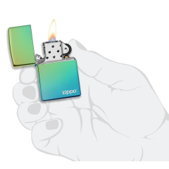 26914 High Polish Teal Zippo Logo
