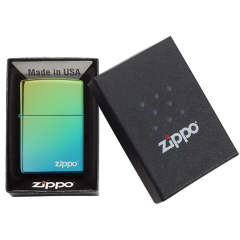 26914 High Polish Teal Zippo Logo
