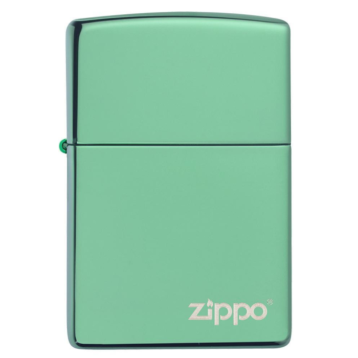 26585 High Polish Green Zippo Logo