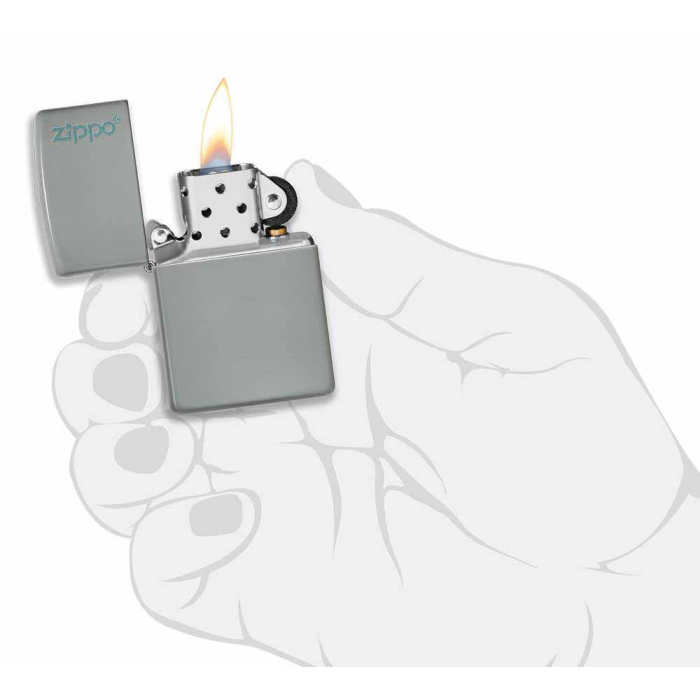 26948 Flat Grey Zippo Logo