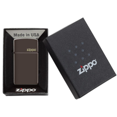 26958 Slim® Brown Zippo Logo