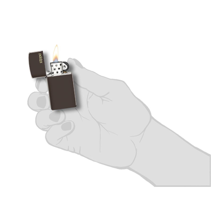 26958 Slim® Brown Zippo Logo