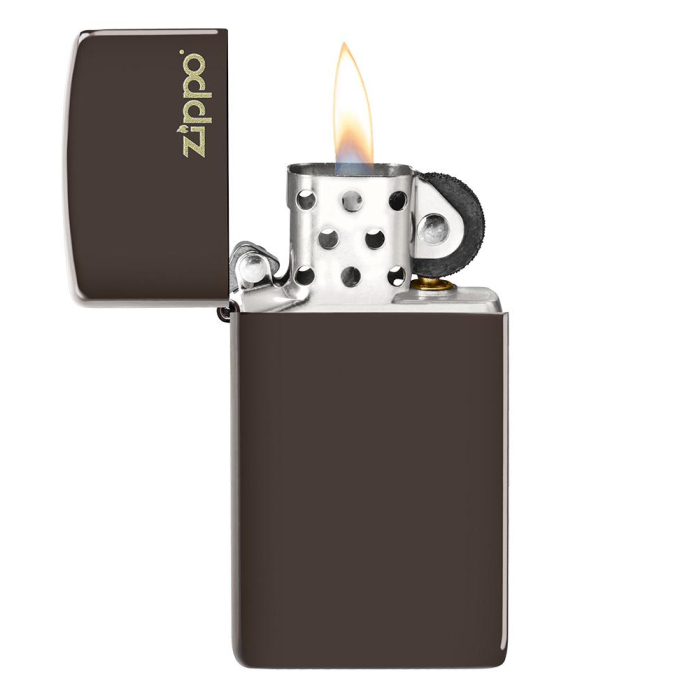 26958 Slim® Brown Zippo Logo