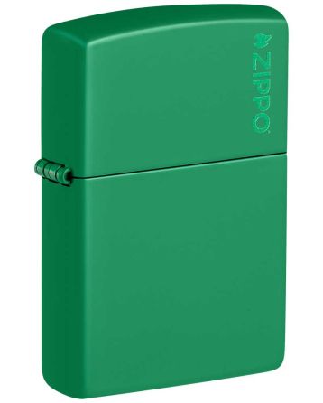 26107 Grass Green Matte Zippo Logo