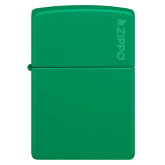 26107 Grass Green Matte Zippo Logo