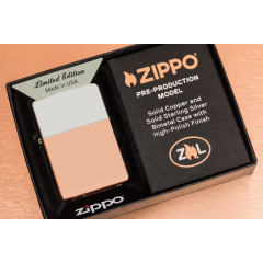 28029 Zippo Bimetal Case - Sterling Silver Lid